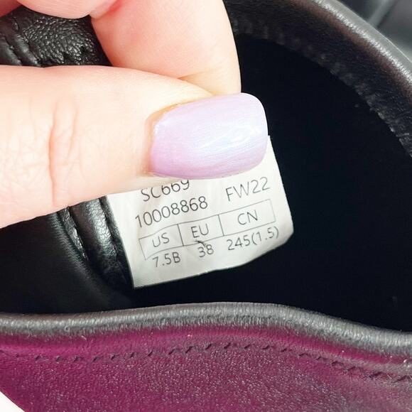 Stuart Weitzman Nappa Square Toe Leather Ankle Boots Booties Black 7.5 - Picture 9 of 10